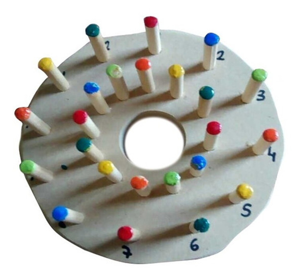 Set Telar Flor Corona Dib 24 Tarugos + Ovillos + Aguja 0