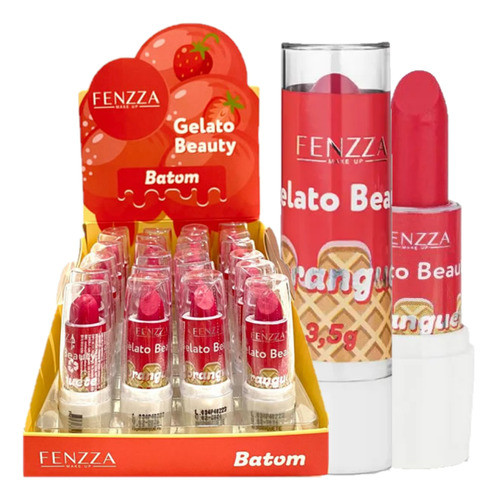 24 Batom Gelato Beauty Moranguete Fz20040 Fenzza Atacado Sj 0