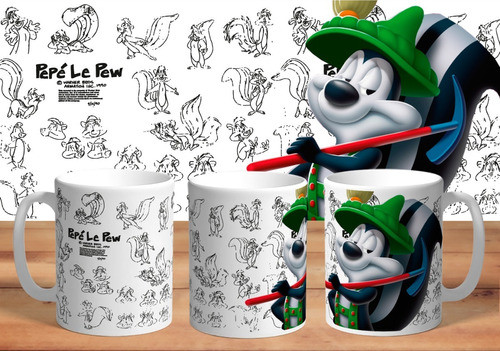 Taza De Plastico Irrompible Looney Toons Pepe Le Pew #02 1