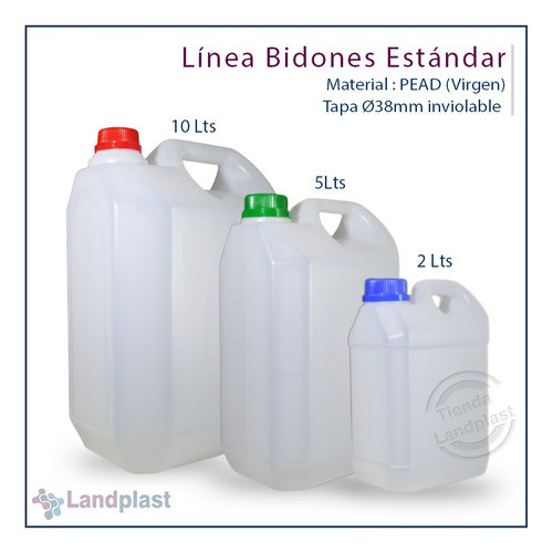 Bidón 10 Litros Plástico Nuevo Con Tapa Seguridad Precinto 1