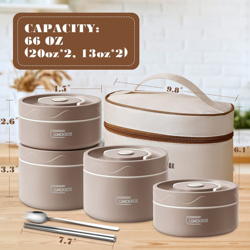 Caja De Almuerzo Para Adultos De Acero Inoxidable 1