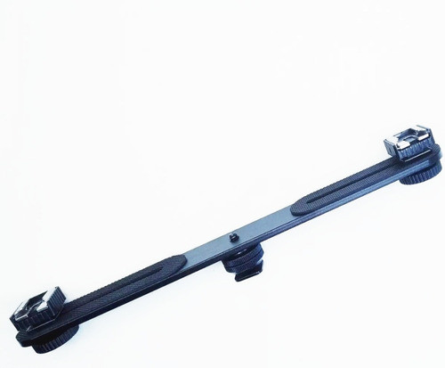 Suporte Duplo 1/4 Sapata Flash Iluminador Led Monitor Dslr 0