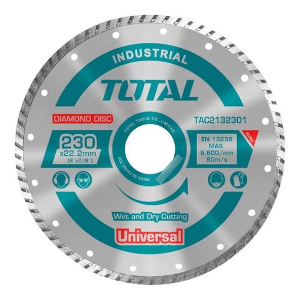 Disco Diamantado Turbo 230 X 22 Mm Total Tac2132301 Premium 0