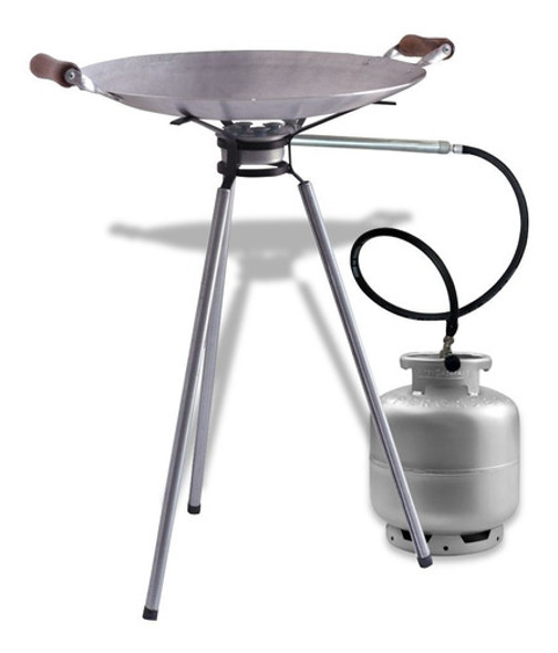 Tacho Alumínio Tipo Arado 40cm C/fogareiro Flex Gás E Álcool 1