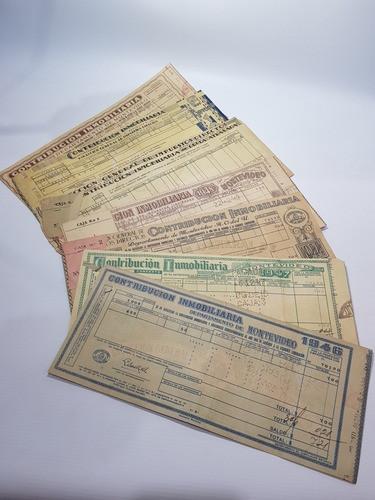 Uruguay Antiguos Recibos Inmobiliaria 1940 Lote X7 Mag 56773 0