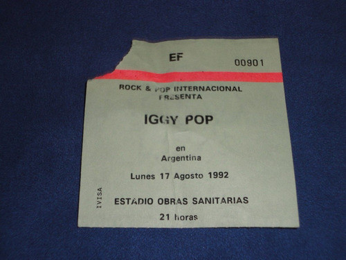 Iggy Pop (entrada Obras 17/08/1992) 0