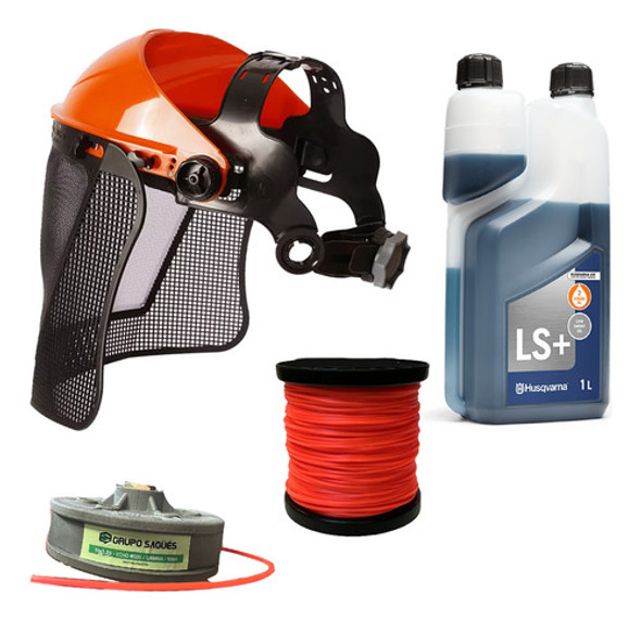 Kit Desmalezador + Aceite 1lt + Cabezal 10 X 1.25 + Tanza 0
