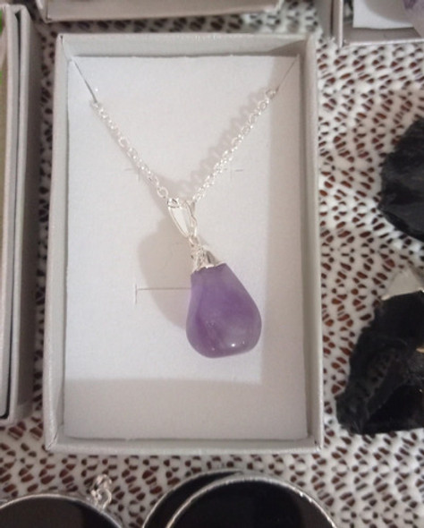 Collar De Amatista Cadena Fina Mejor Precio!!! 0 Collar De Amatista Cadena Fina Mejor Precio!!! 0