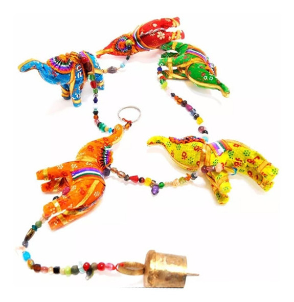 Tira Hindu 5 Elefantes Colgante Decorativa Cortina X 2 Unid. 1