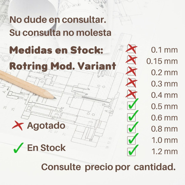 Repuesto P/estilógrafo Rotring Mod. Variant - Puntera 0.8 Mm 1
