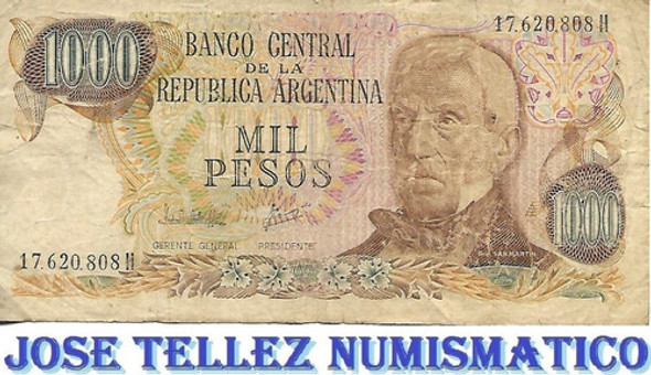 Bottero 2456 $ 1000 Pesos Ley 18.188 Bueno Palermo 0