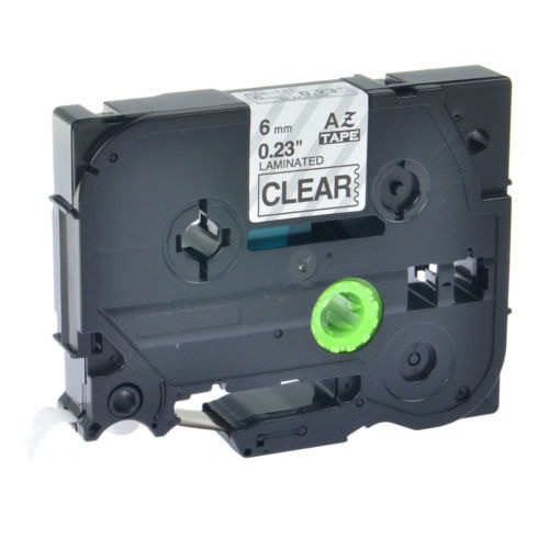 5 X Negro En Etiqueta Clara Cinta 6 Mm Tze-111 Tz-111 Para B 1