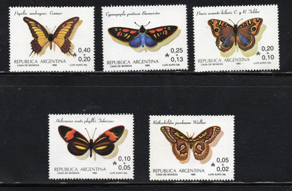 Estampillas Argentinas  Mariposas  Serie Completa 0