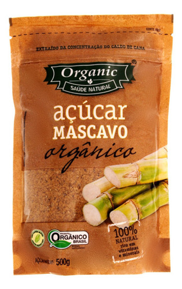 Açúcar Mascavo Orgânico Organic Pacote 500g 1