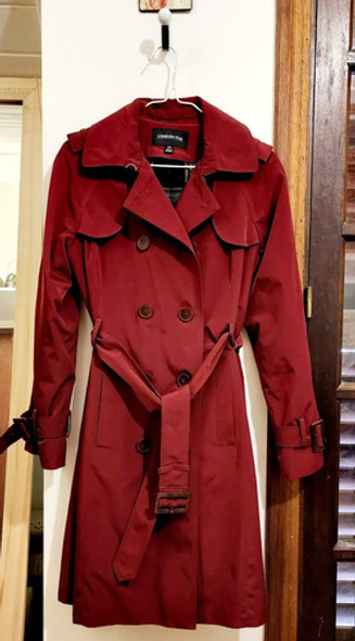 Trench Piloto  De Mujer London Fog Bordó. 0