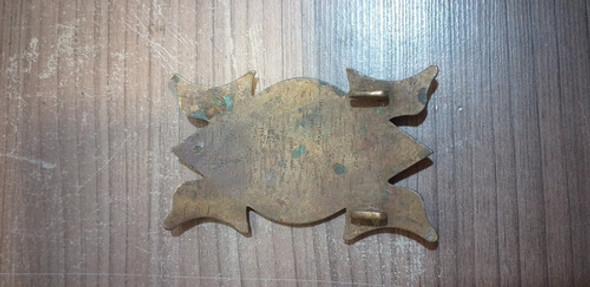 Hebilla De Bronce Para Cinto Antigua Con Iniciales 1