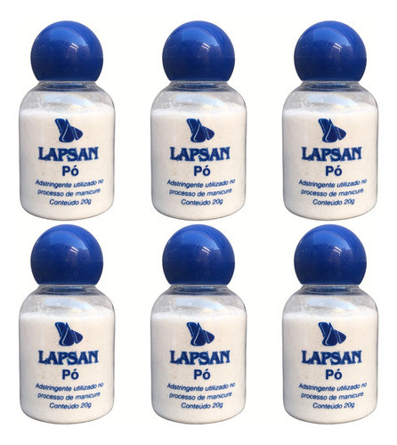 6 Frascos De Pó Adstringente Estanca Sangue Pedra Hume 20g 0