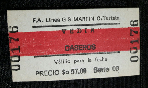 Boleto De Tren De Estación Vedia A Estación Caseros 0