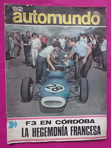 Revista Automundo N° 92 - 1967, F3 En Cordoba, Lancia, Gt 0