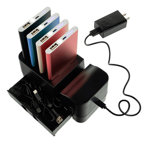 Kit 4 Powerbanks + Base De Carga Instacharge 4600mah - *sdsh 0