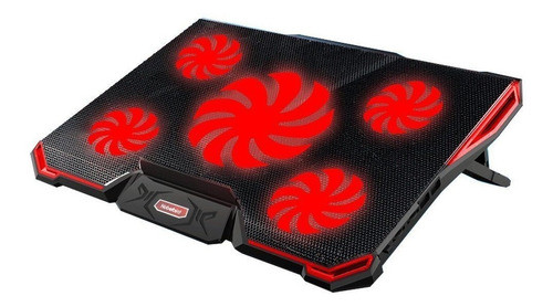 Led Laptop Cooler Pad Soporte Usb Powered 5 Ventiladores De 0