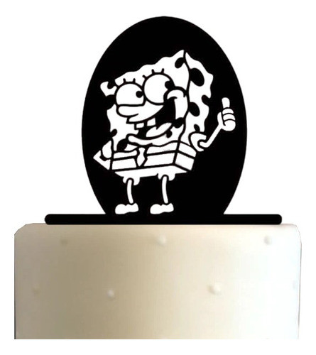 Cake Topper Adorno Torta - Cumple Bob Esponja Personalizado 0