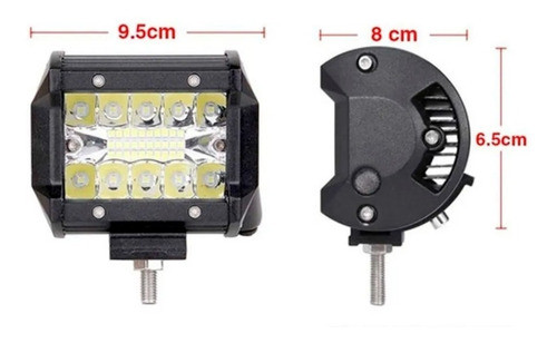 Kit 10 Faros Barra 20 Leds Auxiliar Led Moto De Agua 1