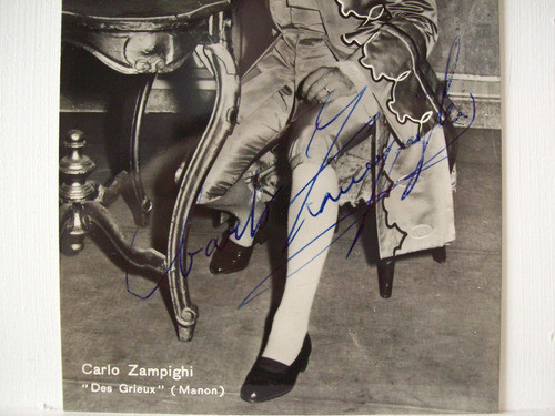 Adp Firma Autografo Carlo Zampighi Fotografia 10,3 X 14,8 Cm 1