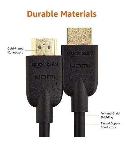 Cable Hdmi De Alta Velocidad 18 Gbps, 4k/60 Hz 1 Metro 1