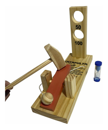 Jogo Catapulta - Madeira - Brinqmutti 1