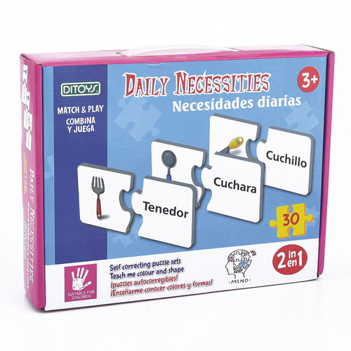 Puzzle Match & Play Necesidades Diarias Original Ditoys 1