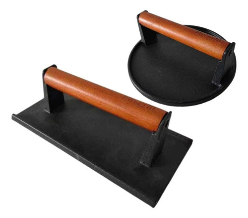 Prensa De Carne Circular 18cm Y Rectangular 21x11cm 0