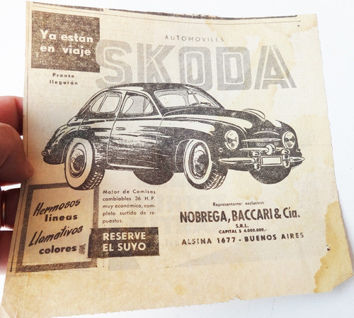 Publicidad Skoda Antiguo Argentina Agencia Auto Concesionari 0