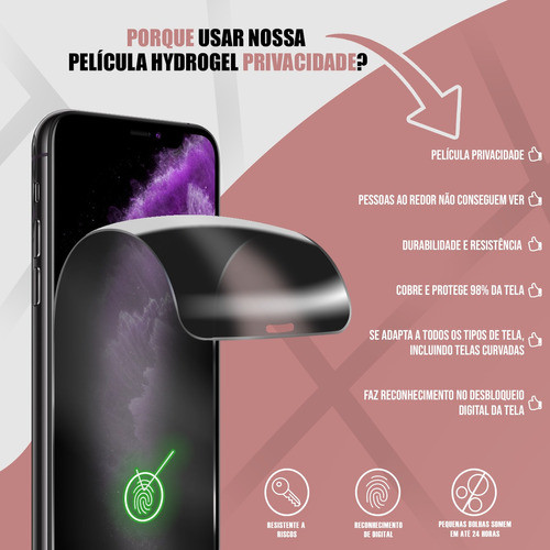 Película P/ Asus Zenfone 4 Max Zc554kl 5.5 Privacy Hydrogel 1