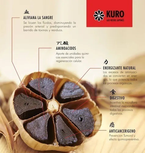 Ajo Negro Kuro Japones Cabeza Grande 60 Gramos 1
