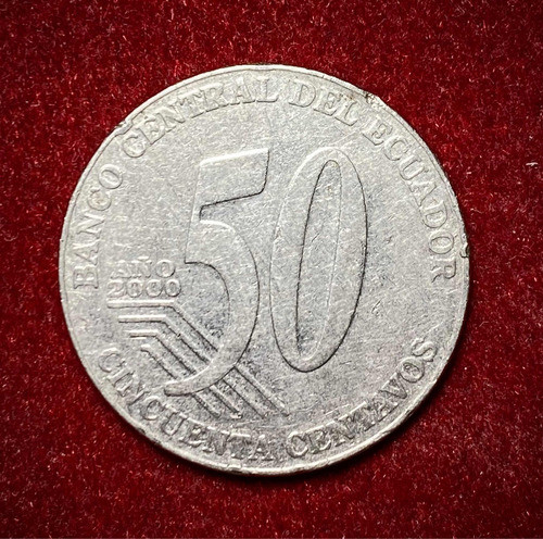 Moneda 50 Centavos Ecuador 2000 Km 108 Eloy Alfaro 1