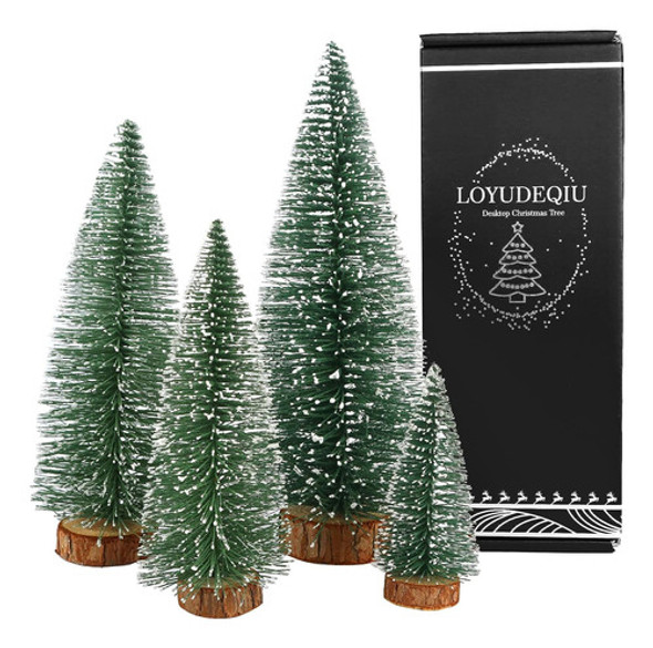 Mini Árbol Navidad Artificial Pack Xx 4 Unidades Loyudeqiu 0