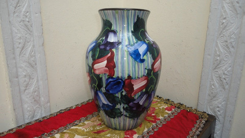 Florero Jarron Aleman Antiguo Handgemalt Pintado Miralo 0
