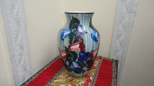 Florero Jarron Aleman Antiguo Handgemalt Pintado Miralo 1