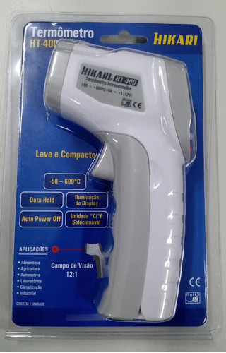 Termômetro Digital Infravermelho Mira A Laser Hikari Ht-400 1