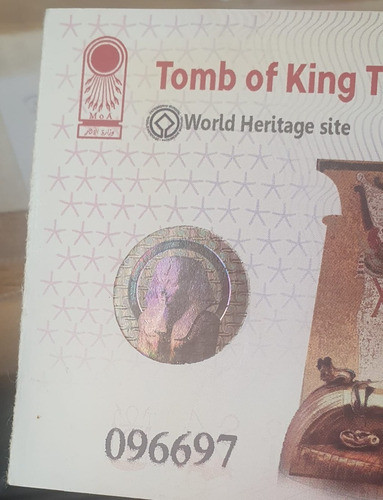 Ticket Original Entrada Tumba Tutankamon Egipto Palermo 1