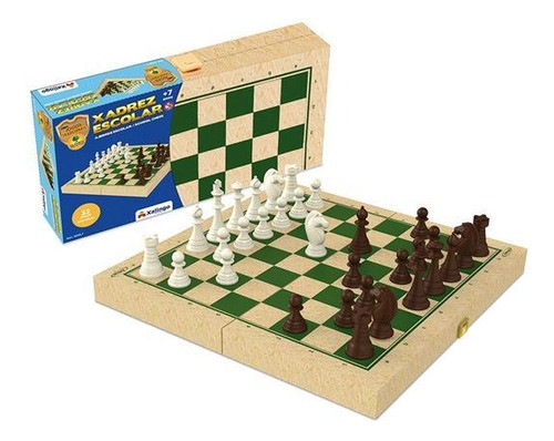 Juego Ajedrez Tablero Madera - Version De Viaje 0