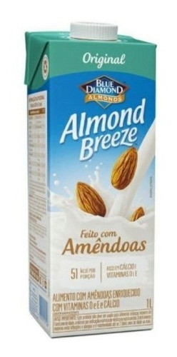 Kit C/6 Leite Vegetal De Amêndoas Almond Breeze Original 1