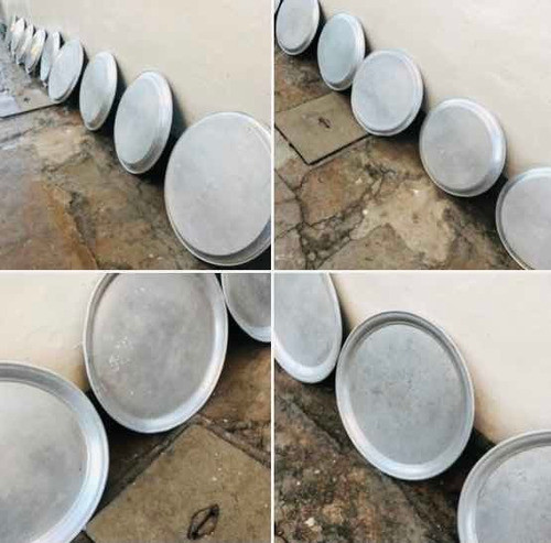 Bandejas Redondas Aluminio Antiguas Precio Por Lote 0