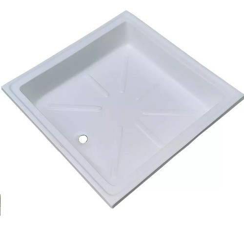 Receptaculo De Ducha 80x80cm Fibra Reforzada Baño Blanco 0