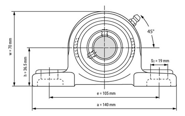 2 Soportes Ucp 205 Eje 25 Mm Ruleman Autocentrante Kit X2 1