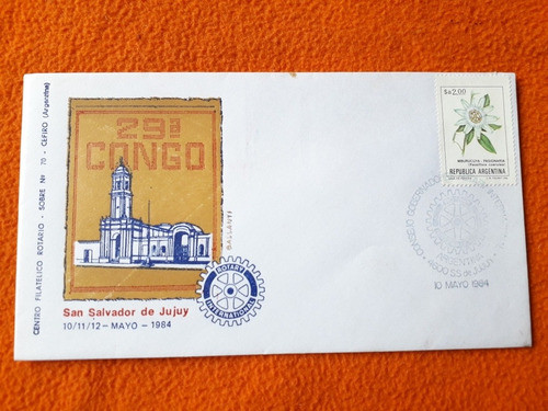 Sobre Conmemorativo Del Rotary Club De San Salvador De Jujuy 0