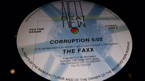 The Faxx Corruption Vinilo Maxi Impecable Belgium 1989 1