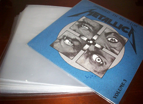 500 Capas Plástico Externo Lp Disco Vinil 32x32x0,06 0