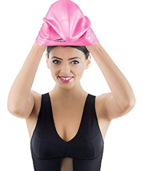Gorra De Natación De Silicona Para Cabello Largo, 1